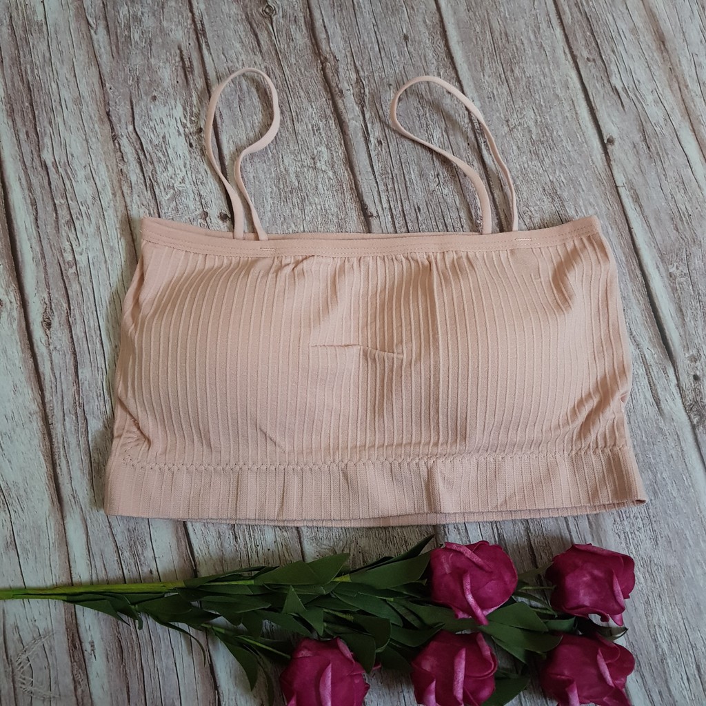 ÁO LÓT BRA 2 DÂY COTTON LEN TĂM