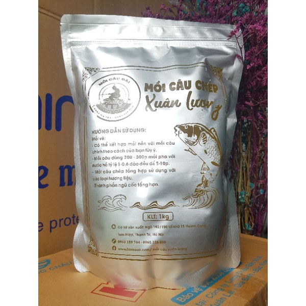 Mồi câu Xuân Lượng  | Bộ Mồi câu, Mồi xả chuyên Chép | Thính câu cá trắm cỏ, chép, trôi, trắm đen
