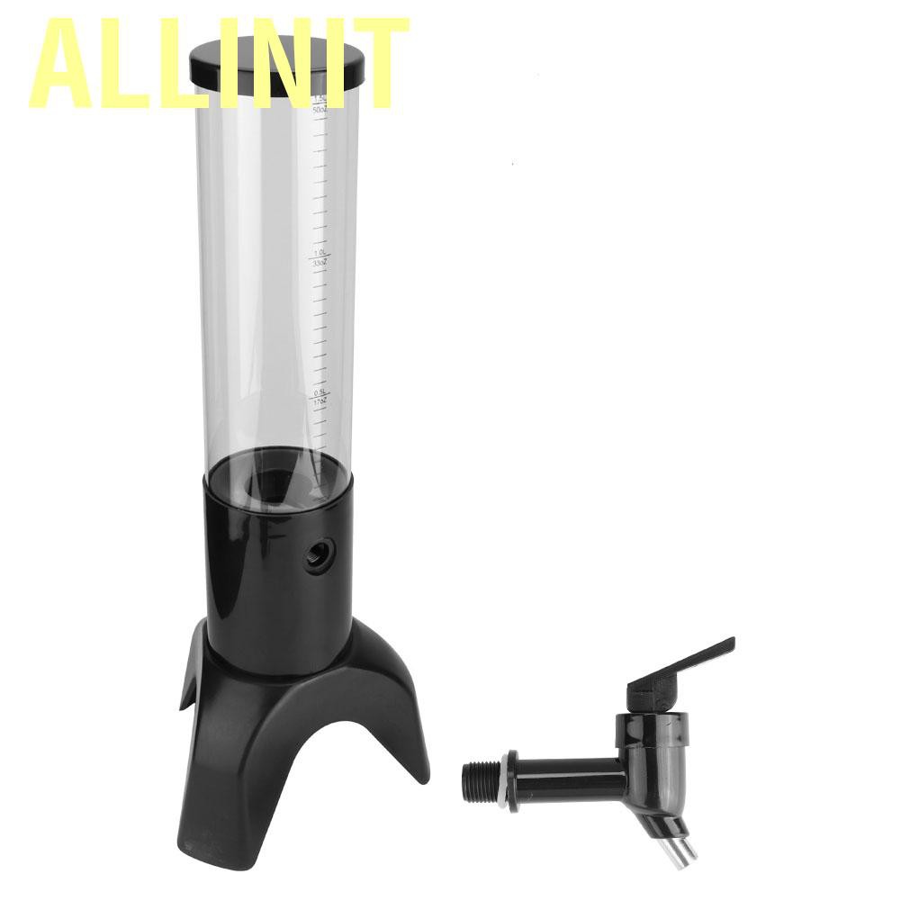 Allinit 1.5L Three-legged Clear Beer Tower Beverage Dispenser for Parties Home Bar Accessories