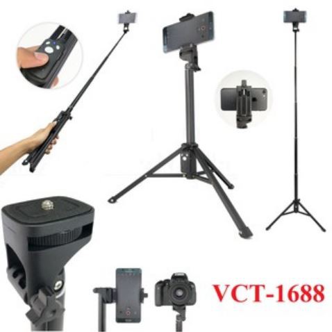 Gậy Tripod 3 Chân YUNTENG VCT 1688 Chính Hãng - Gậy Chụp Hình Điện Thoại, Máy Ảnh