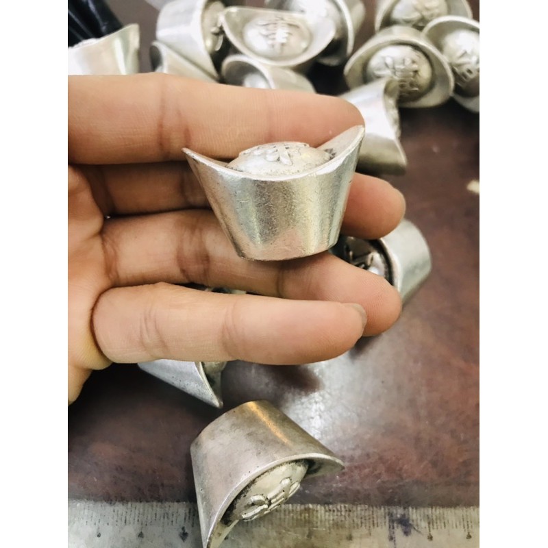 Thỏi ngân lượng bạc đẹp 3.5cm