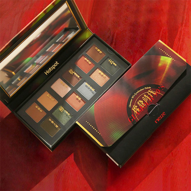 [Hàng mới về] Bảng phấn mắt 12 màu trang điểm kháng nước lâu trôi và chống nhòe phong cách Retro hiện đại