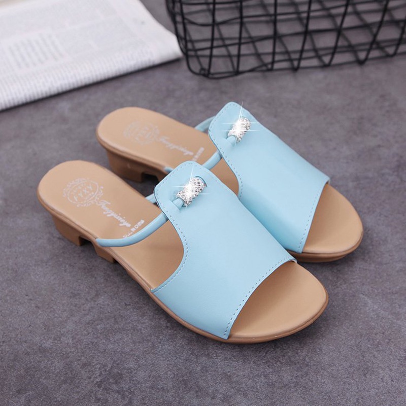 Dép nữ đế IELGY đính đá phong cách Bohemian thoải mái cho nữ