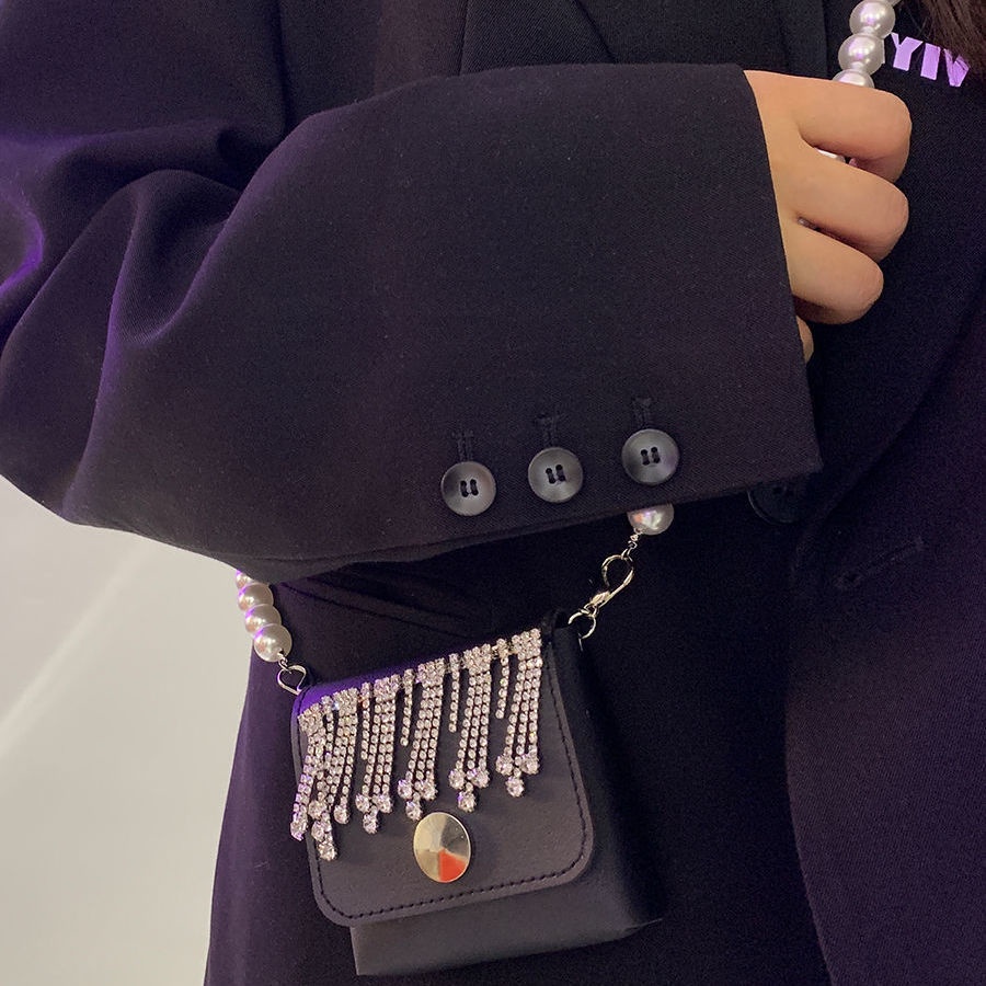 Túi Xách Mini Đính Đá Và Ngọc Trai Nhân Tạo Thời Trang Mùa Hè Hàn Quốc