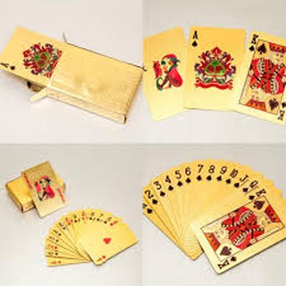 COMBO 2 Bộ bài tây mạ vàng 24k