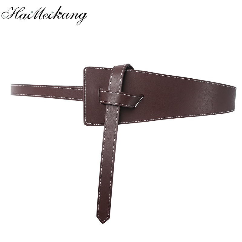 Thắt lưng da HAIMEIKANG bản to thời trang Hàn Quốc cổ điển cho nữ