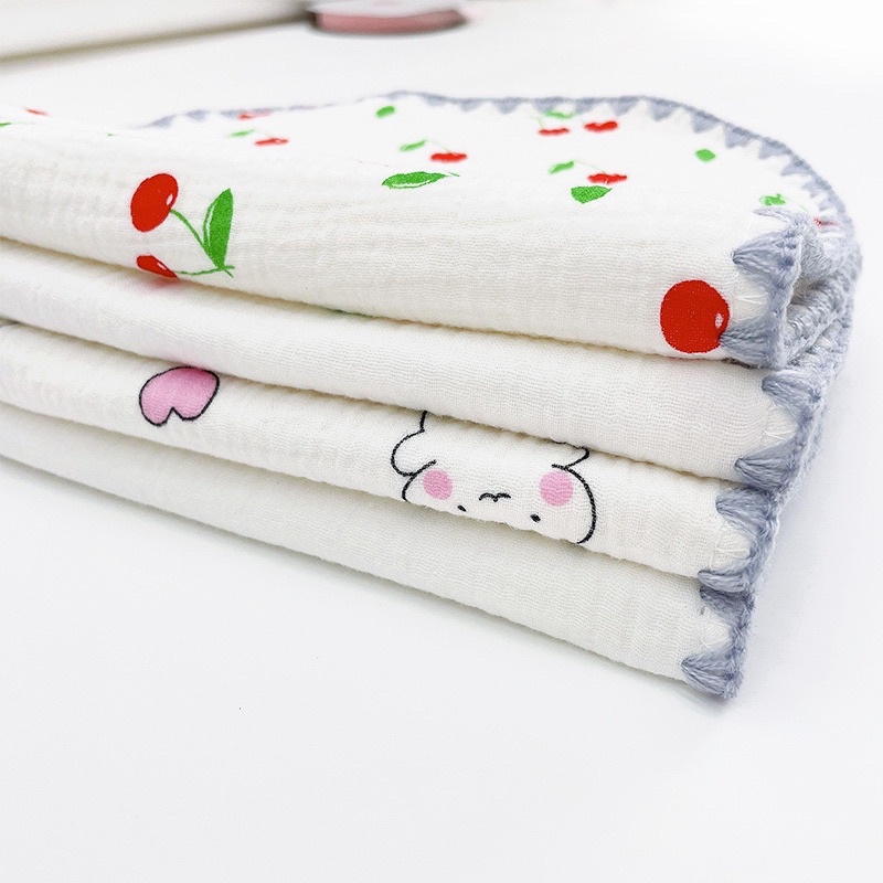 Gối xô sơ sinh, gối xô sợi tre 10 lớp mềm mại, thoáng khí thấm hút mồ hồi cho bé