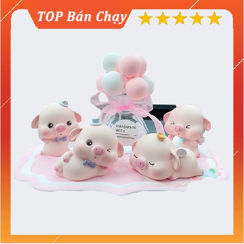 Mô Hình  4 Chú Heo Con  Easylifecar Đáng Yêu Trang Trí Bàn Làm Việc, Ô Tô, Xe Hơi, Bàn Học, Phòng Khách Giá Rẻ