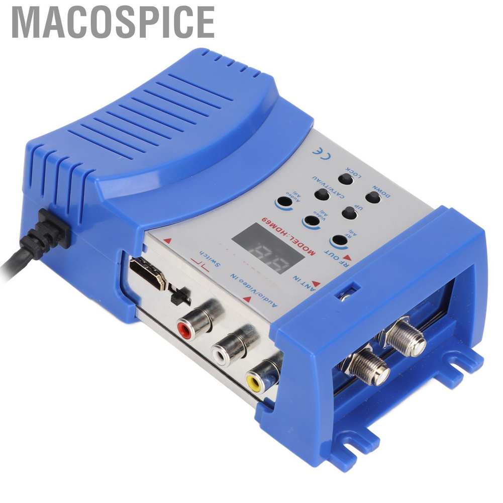 Ổ chuyển đổi AV sang RF nhỏ Macospice HD đa phương tiện 90‑240V độ phân giải cao cho TV gia đình