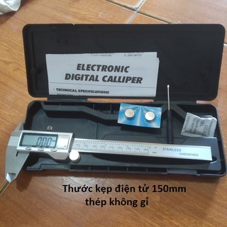 [Freeship 50k] Thước Kẹp Điện Tử 150MM-thép không gỉ-tặng kèm pin dự phòng