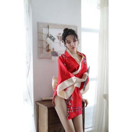 HÓT HÓT Choàng Ngủ Kimono Phong Cách Nhật Bản (Kèm Quần Chíp)