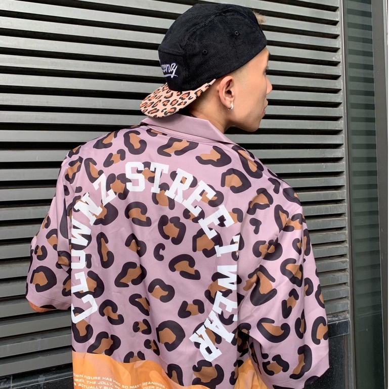Set sơ mi ngắn tay local brand Clownz Leopard Camo Mix họa tiết da báo unisex nam nữ form rộng