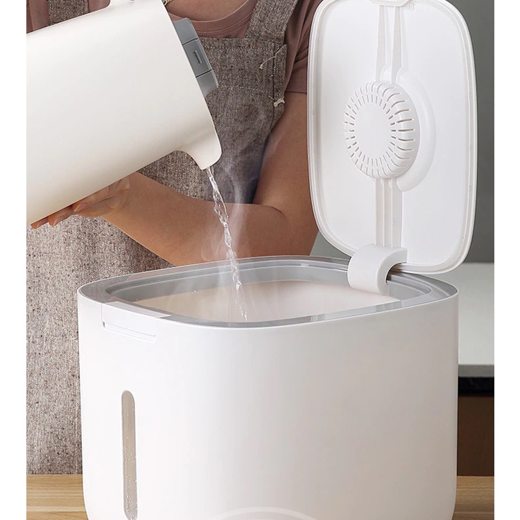 Thùng đựng gạo ECOCO cao cấp, hiện đại dung tích 10kg chống ẩm mốc, mối mọt siêu tiện dụng - DNE2005