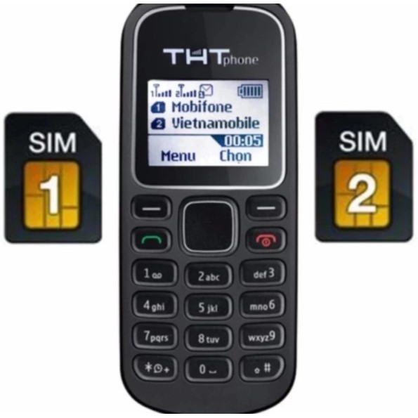 ĐTDĐ THT DISCOVERY 1280 Trắng Đen 2Sim 2Sóng