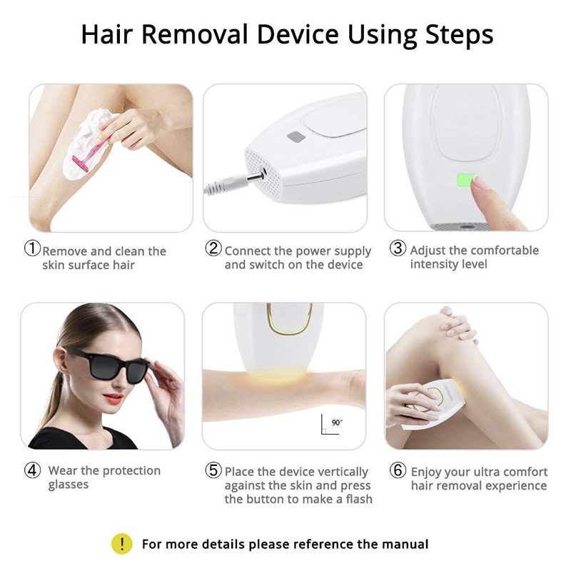 Máy Triệt Lông IPL 500,000 Flash Laser Vĩnh Viễn Không Đau Thích Hợp Sử Dụng Tại Nhà Cho Nữ