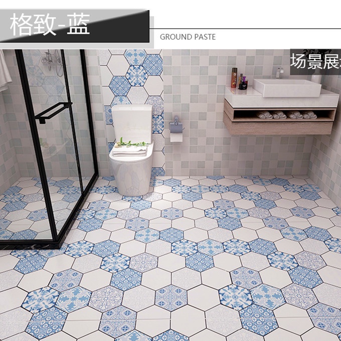 Miếng Dán Trang Trí Sàn Nhà Chống Thấm Nước Chống Mài Mòn Tự Dính Dành Cho Nhà Bếp/ Phòng Tắm/ Ban Công