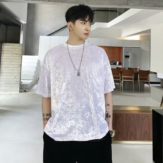 Áo nhung loang nam nữ form rộng tay lỡ