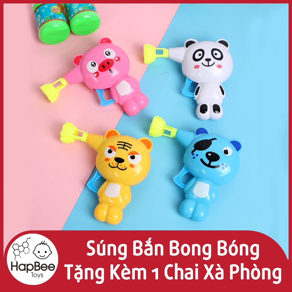 Súng bắn bong bóng xà phòng ngộ nghĩnh, Súng thổi bong bóng 13cm Tặng kèm chai xà phòng 🐝 HapBee 🐝