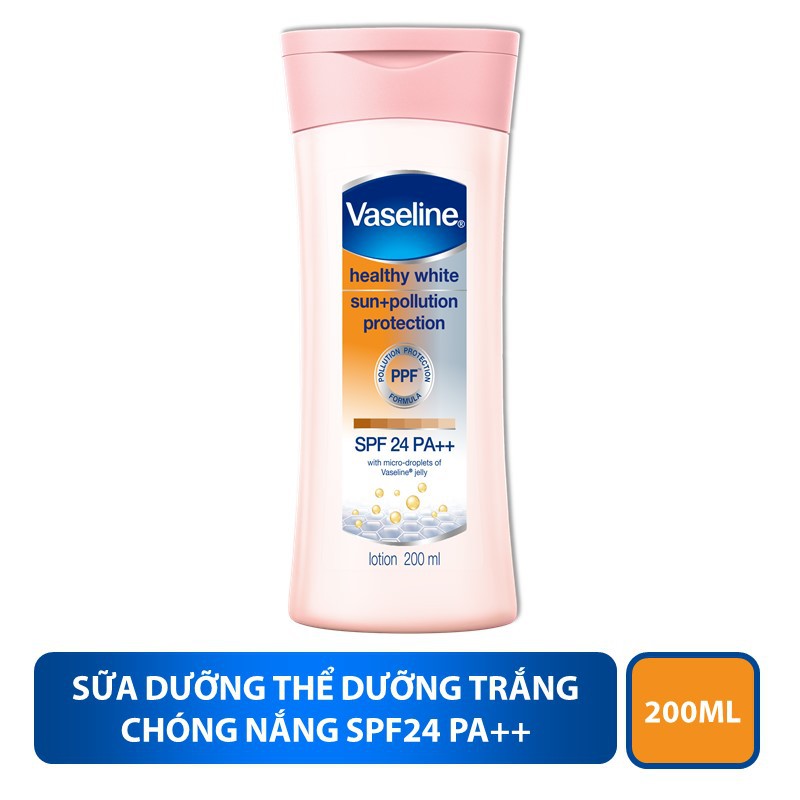 Sữa dưỡng thể Vaseline Healthy White SPF 24 PA ++ (200ml)