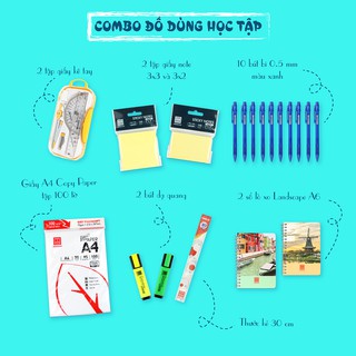 Combo Đồ dùng học tập Trung học Hồng Hà