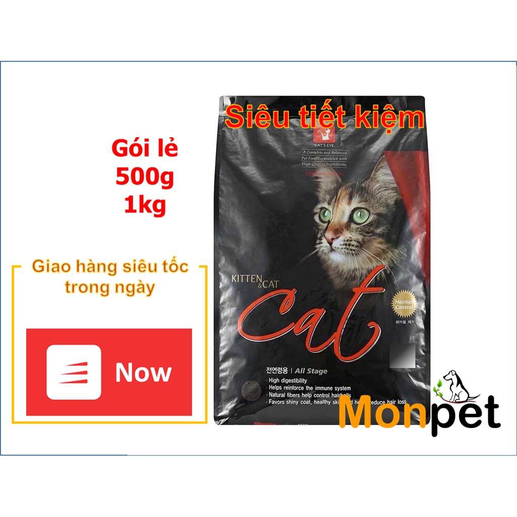 Thức ăn khô, hạt cho mèo Cat's Eye - Túi 500g, 1kg cateye