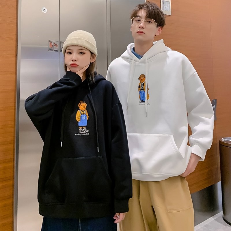 Áo khoác hoodie nam nữ unisex cặp đôi form rộng nỉ ngoại bông dày TEDDY local brand hàn quốc ulzzang cute zip chống nắng