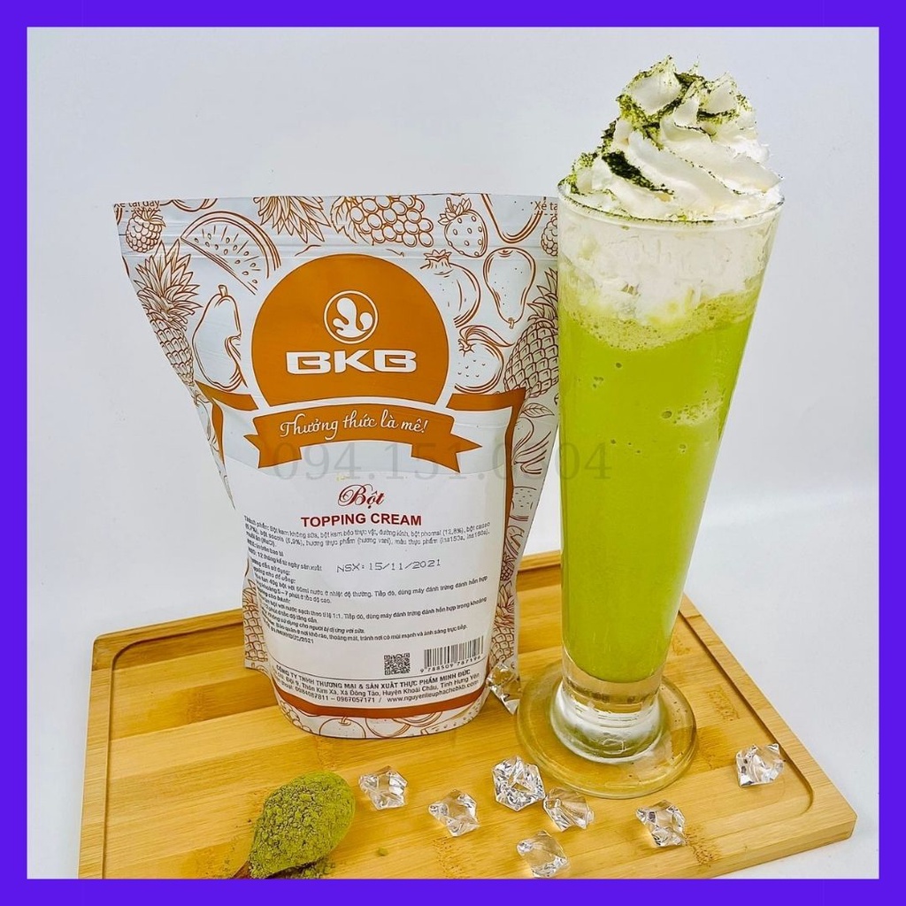 Bột kem trứng/ kemchesse/ topping cream bkb gói 500g/ topping pha trà sữa, cafe, làm bánh
