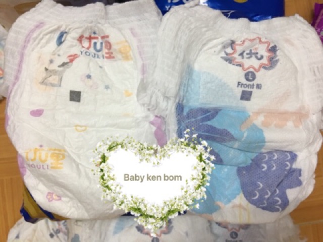 ( combo 2b) Bỉm dán/quần YOULI BABY PANTS Size S108/M96-88/L84/XL80/XXL72/XXXL68