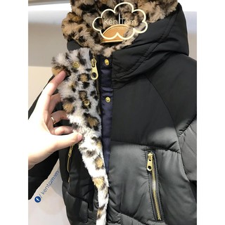 Áo phao béo zara báo đen