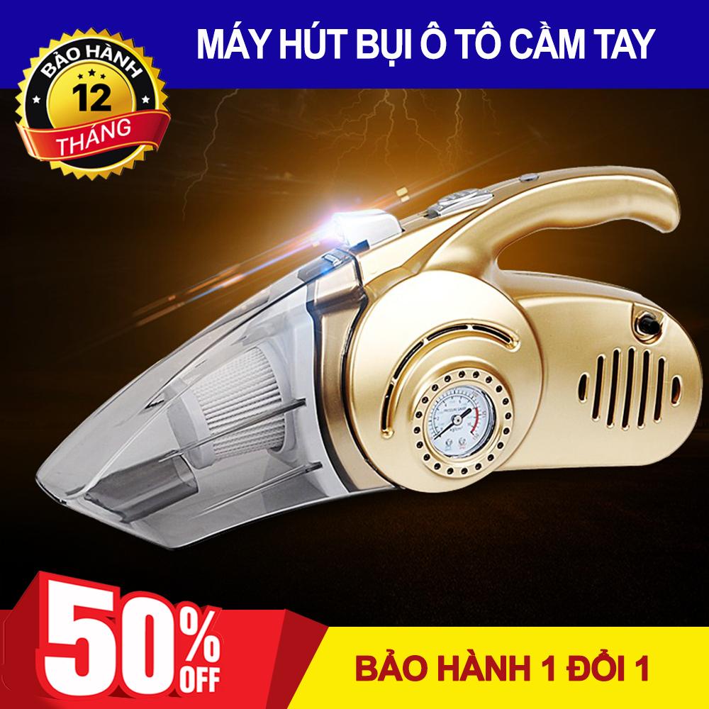 Máy hút bụi kèm bơm hơi ô tô Máy hút bụi bơm lốp ô tô 4in1 - bản tiếng anh Máy Hút Bụi Ô Tô Công Xuất 120W Mini