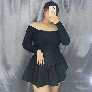Áo croptop tay dài bẹc vai bigsize