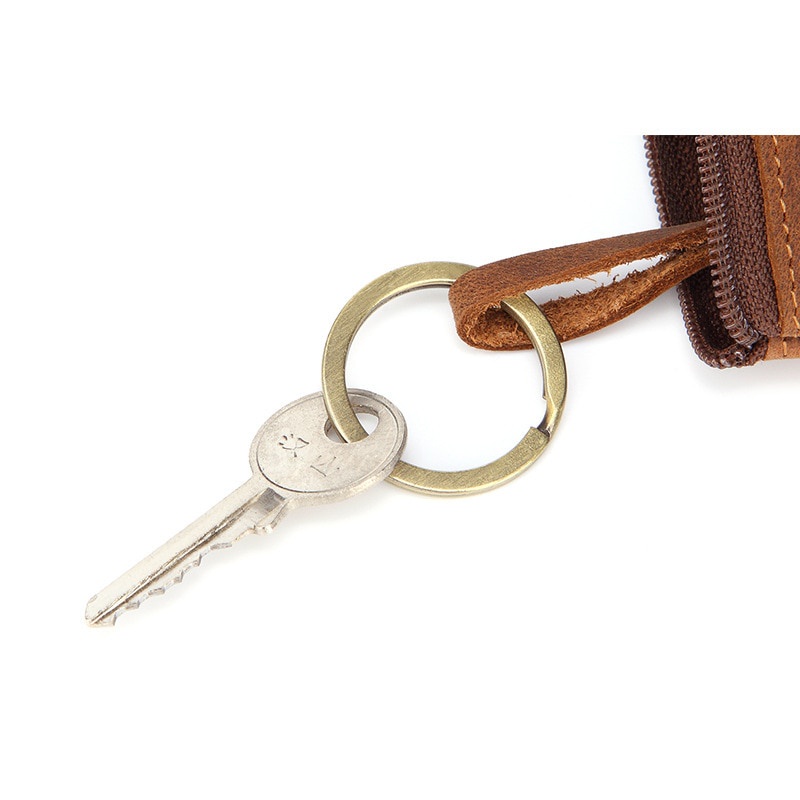 Ví Da Ngựa Nhỏ Đựng Tiền Xu Và Chìa Khóa Phong Cách Vintage