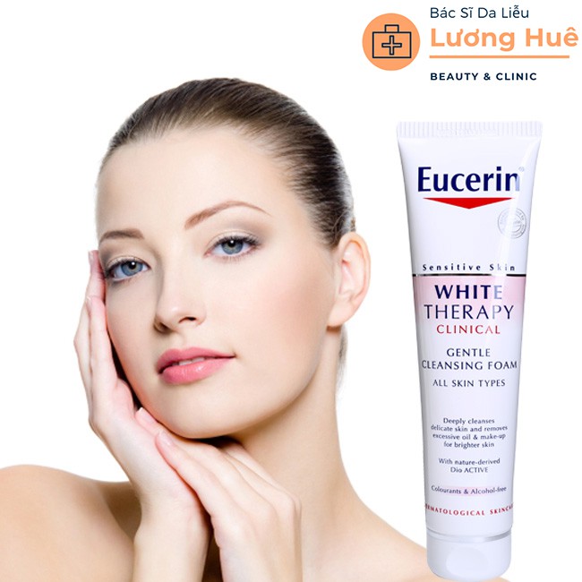 ✔️【Chính hãng】⭐Sữa Rửa Mặt Tạo Bọt Trắng Da Eucerin White Therapy Clinical Gentle Cleansing Foam 150g