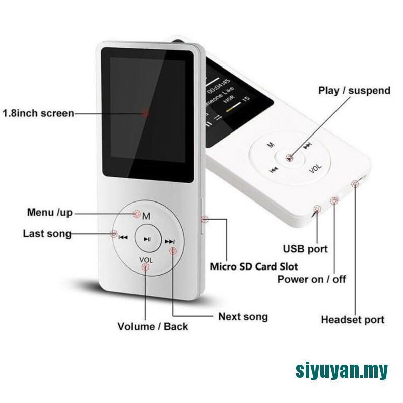 Máy Nghe Nhạc Mp4 Mp3 1.8 Inch Có Màn Hình Mini Thẻ