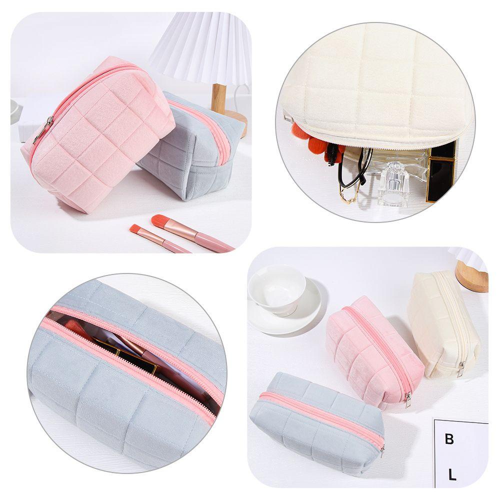 Túi Nhung Đựng Mỹ Phẩm Màu Sắc Xinh Xắn Tiện Dụng