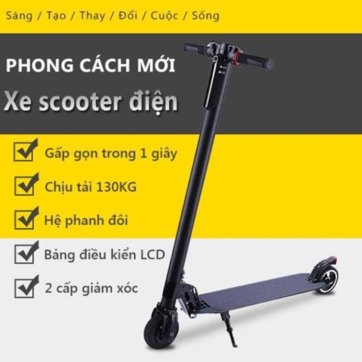 Xe Scooter xe trượt điện mini có thể gấp thanh thiếu niên nam nữ đi làm đi học tiện lợi