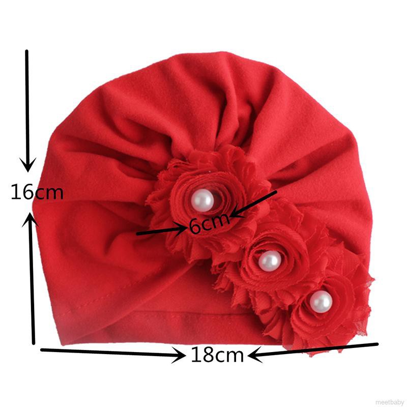 Mũ trùm đầu đính hoa xinh xắn cho bé gái