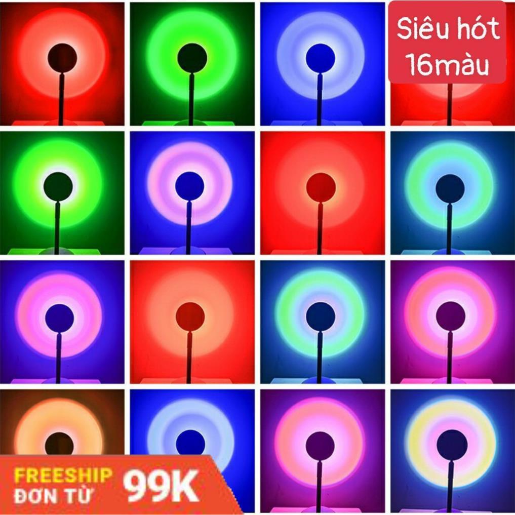Đèn hoàng hôn có điều khiển chuyển đổi 16 màu khác nhau, đèn led sống ảo chụp ảnh quay video livestream casealpha