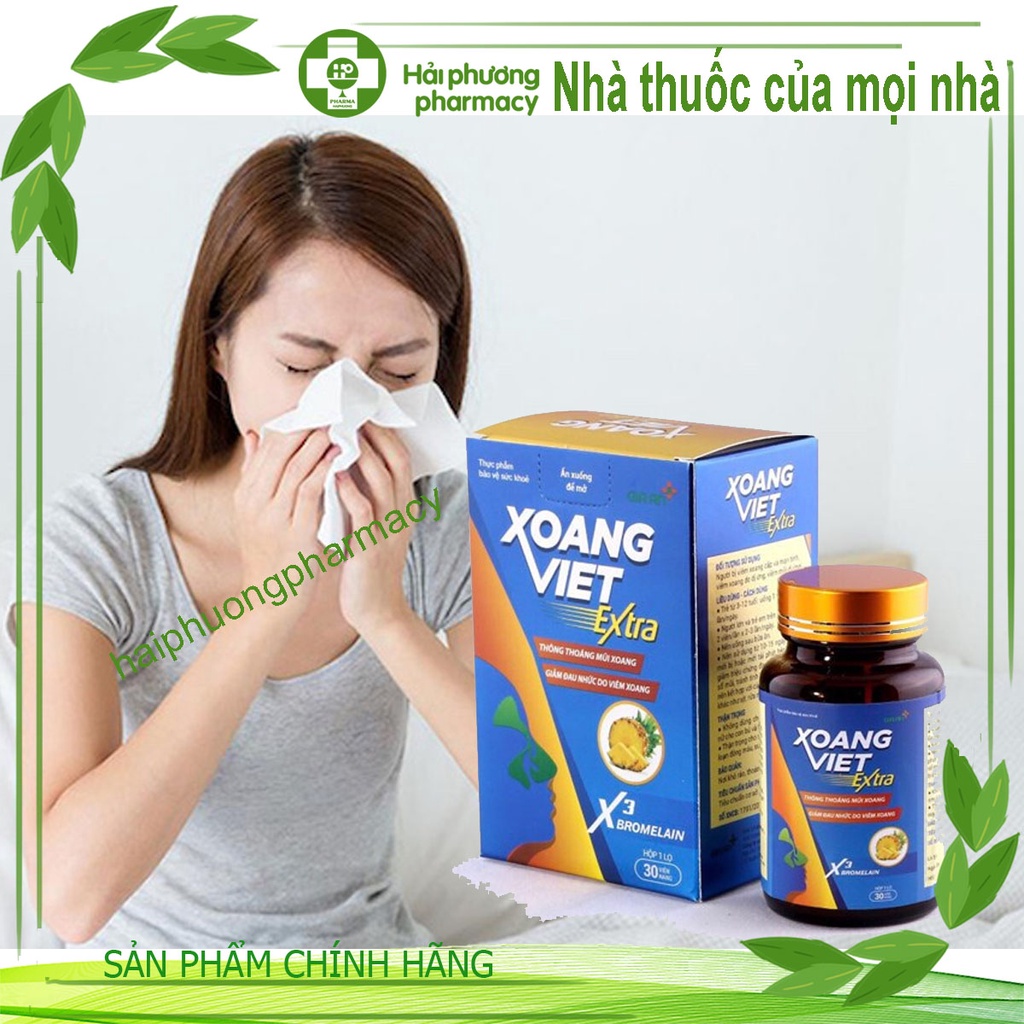 Xoang Việt Extra lọ 30 Viên - Hỗ trợ chữa viêm xoang, tăng sức đề kháng khỏe mạnh 30  viên