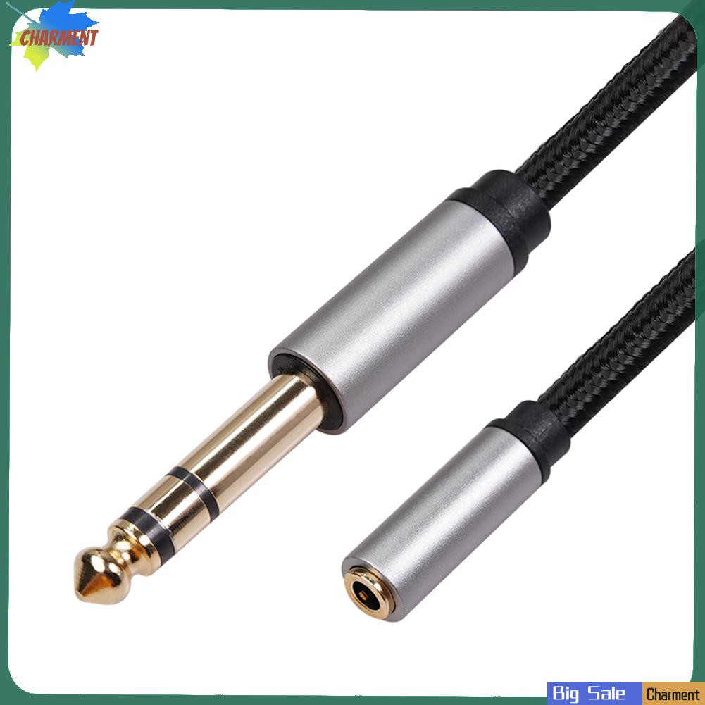 Cáp Chuyển Đổi Âm Thanh Từ Đầu Cắm 6.35mm Sang Cổng Cắm 3.5mm Chuyên Dụng Cho Đàn Guitar / Piano