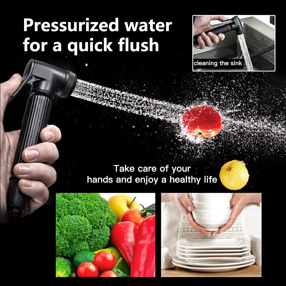 EKEZ Bộ vòi rửa chén nóng lạnh kèm vòi xịt dây rút đồng
