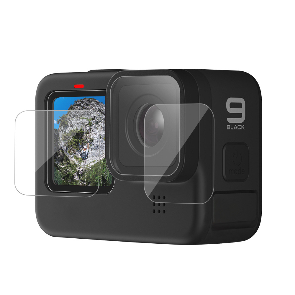 Set 2 / 3 Kính Cường Lực Bảo Vệ Camera Gopro Hero 9 7 / Go Pro