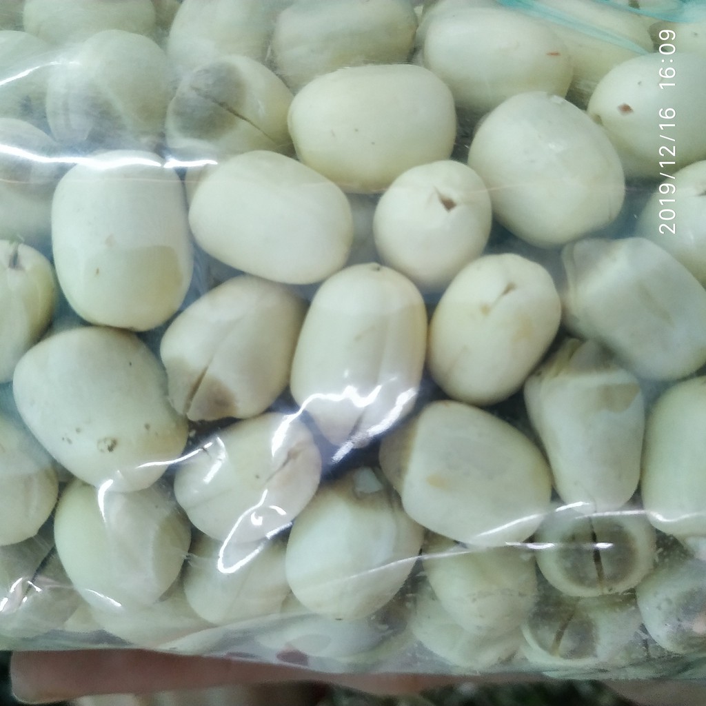 hạt sen tươi - 100g loại ngon, bùi bở, không sượn