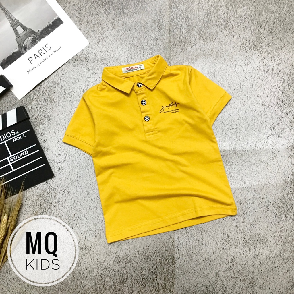 Áo polo VNXK áo thun bé trai size đại 21- 40kg chất cotton