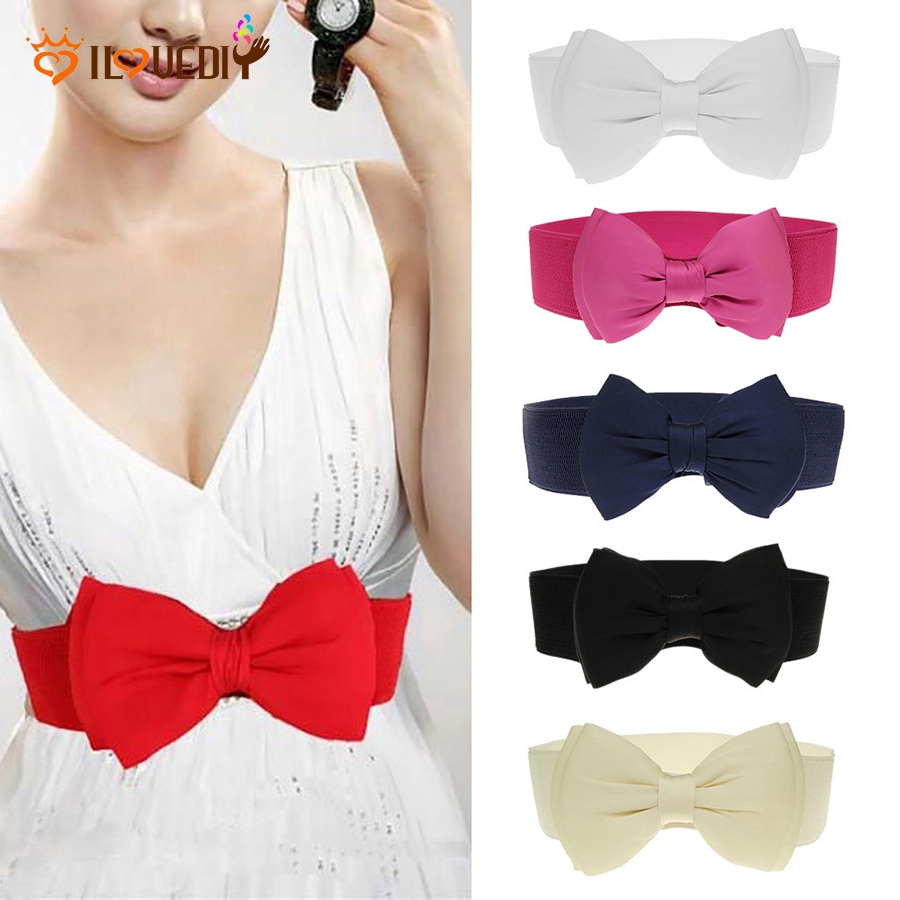 Thắt lưng co dãn đính nơ cho nữ