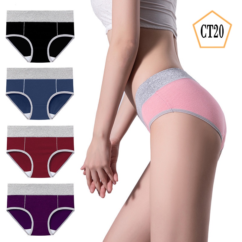 Quần lót nữ cotton bigsize cỡ lớn cao cấp cạp kiểm soát XL, XXL, 3XL, 4XL, 5XL, 6 XL cho 60kg đến 130kg CT20