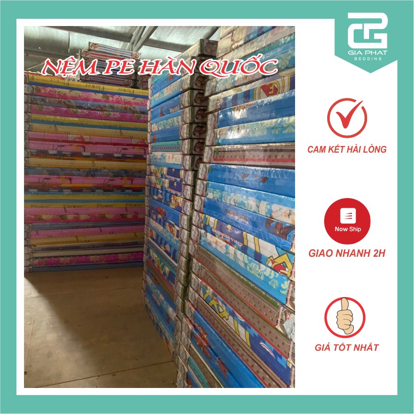 Nệm PE gấp 3 hàn quốc 80cm-1m-1m2-1m4-1m6-1m8x2m (+/-1)