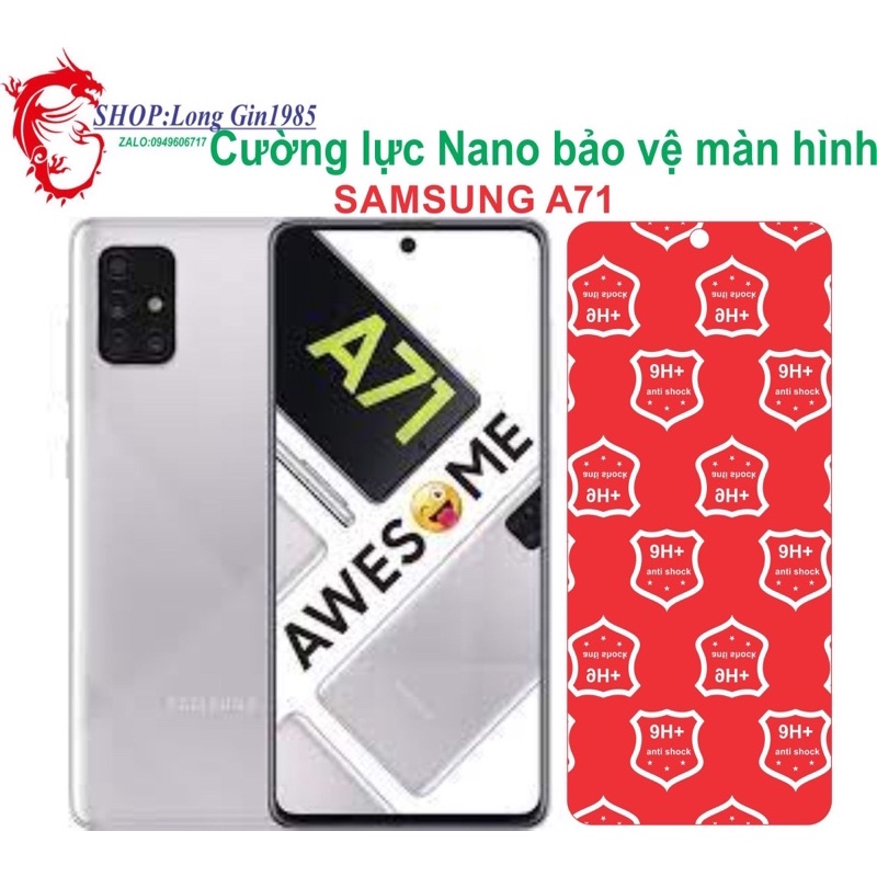 Samsung A71 Cường lực Nano chống va đập chống trầy xước