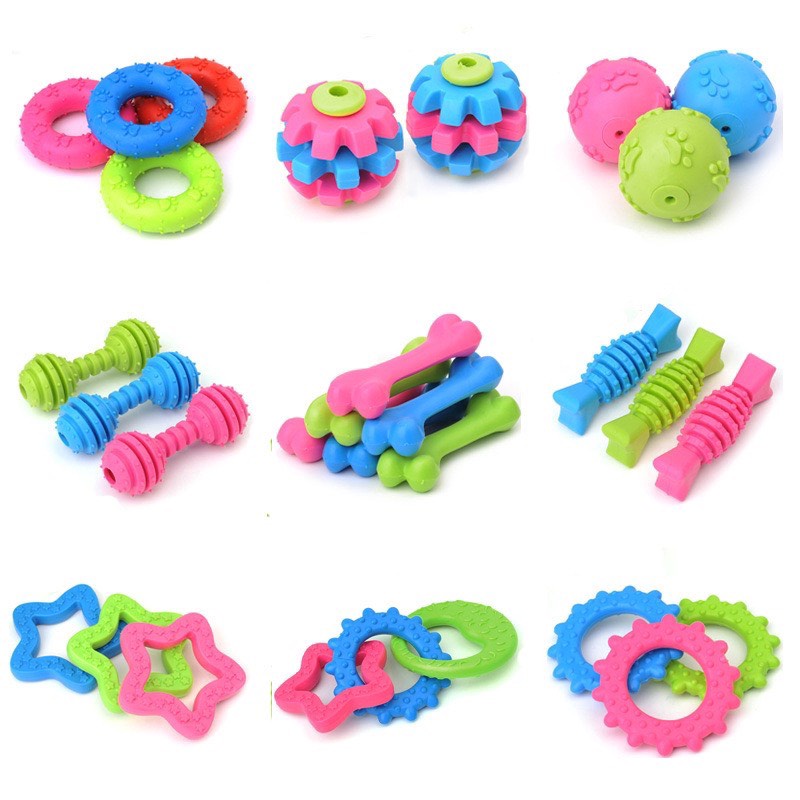 Đồ Chơi Gặm Cho Thú Cưng Bằng Cao Su Nhiều Hình - Laila Petshop