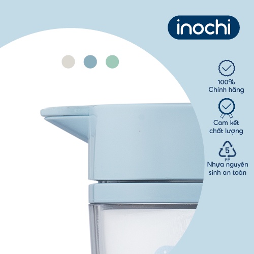 Bình nước cao cấp Inochi - Biwa 1.2L Xanh bạc hà/Trắng kem